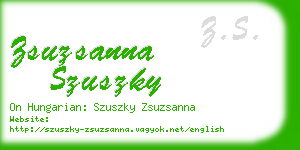 zsuzsanna szuszky business card
